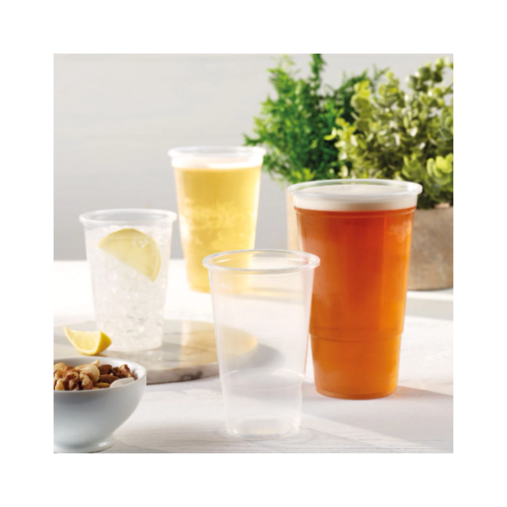 15 x Clear Plastic Pint Tumblers 280ml Reusable Strong Drinkware for Parties