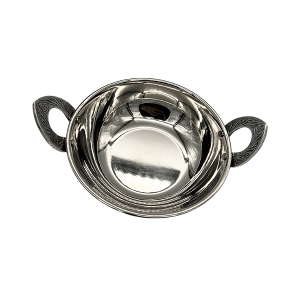 Large Stainless Steel Serving Dish With V Handle