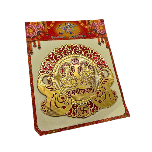 Diwali Decorations Laxmi and Ganesh Happy Deepawali Religious Stickers