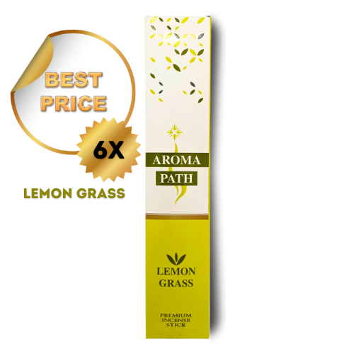 Aroma Path Pack of 6 Incense Sticks/Agarbati Lemon Grass