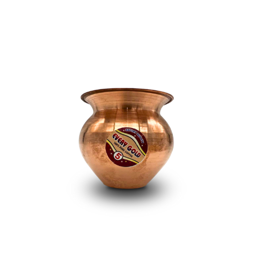 Lightweight Pure Ayurvedic Copper Lota for Health, Festivals, Puja, and Religious Ceremonies