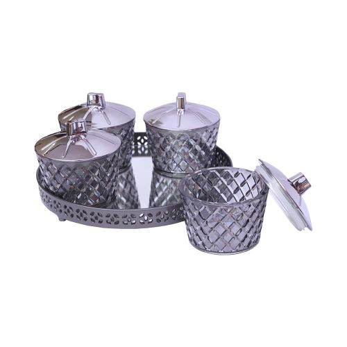 Jaypee Luxe Royal Crystal Snack Set – 4 Bowls (500ml Each)