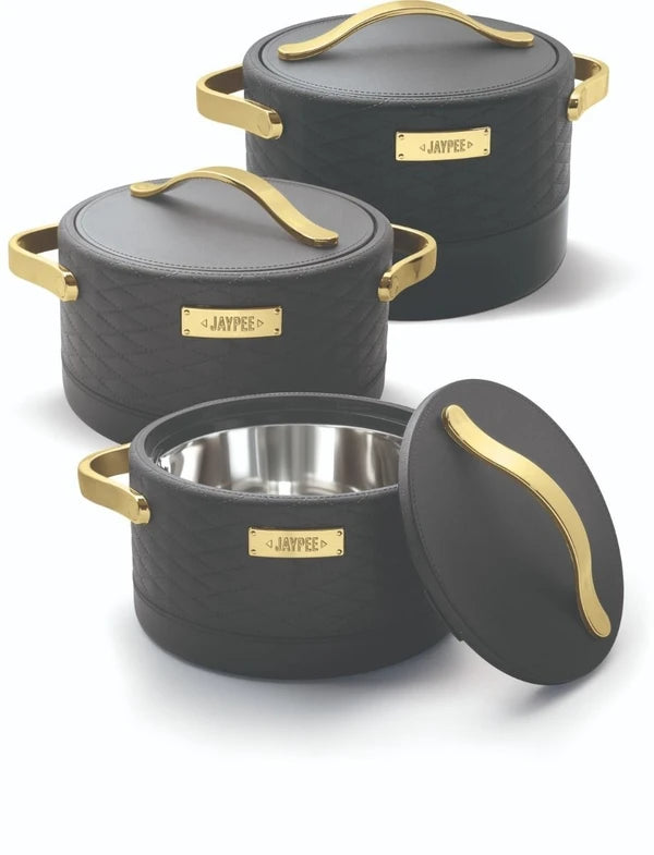 Jaypee Luxura Stainless Steel Casserole – 1500ml, 2000ml, 2500ml (4 Colors)