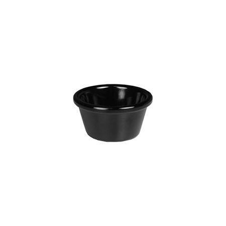 Melamine Ramekin Black Plain 1.5 oz Pack 12