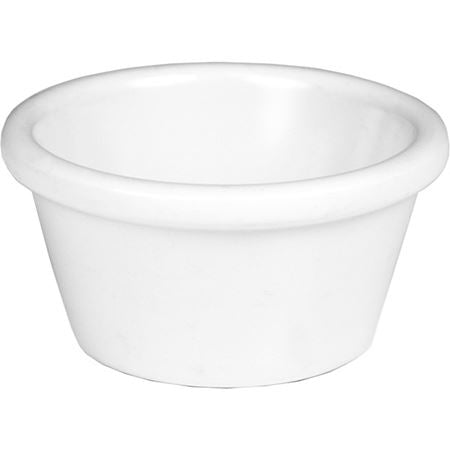 Melamine Ramekin White Plain 1.5 oz Pack 12