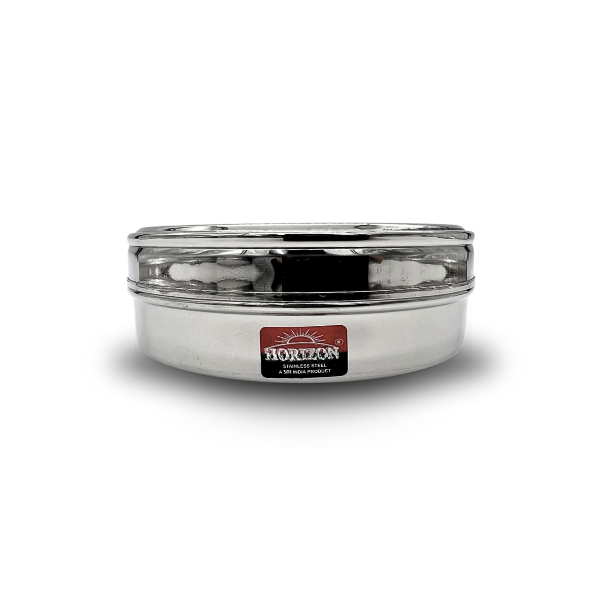 Masala Dabba - Stainless Steel Spice Box with See-Through Lid (13cm)