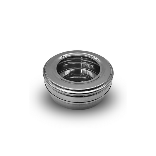 Stainless Steel Masala Dabba with see through lid 12.5cm