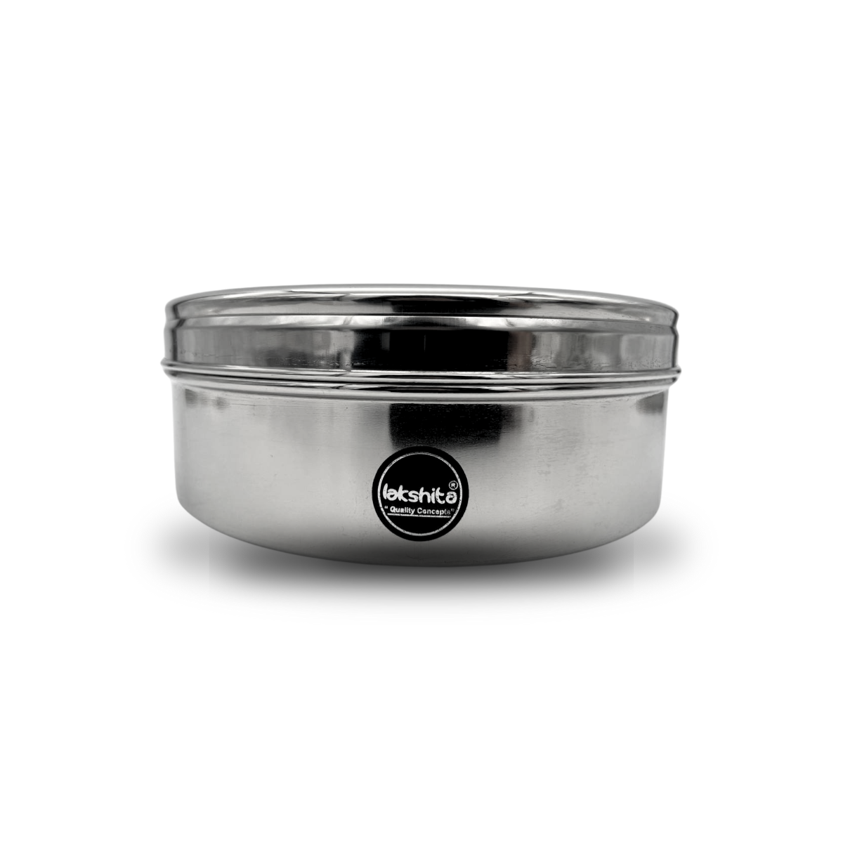 Medium Masala Dabba - Stainless Steel Spice Box with See-Through Lid (21cm)