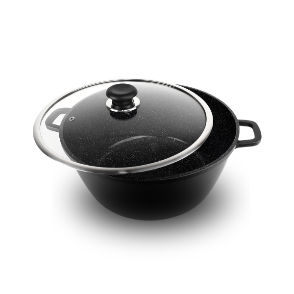 Mastercook Non-Stick Die-Cast Aluminium Deep Casserole Stock Pot - 32c ...