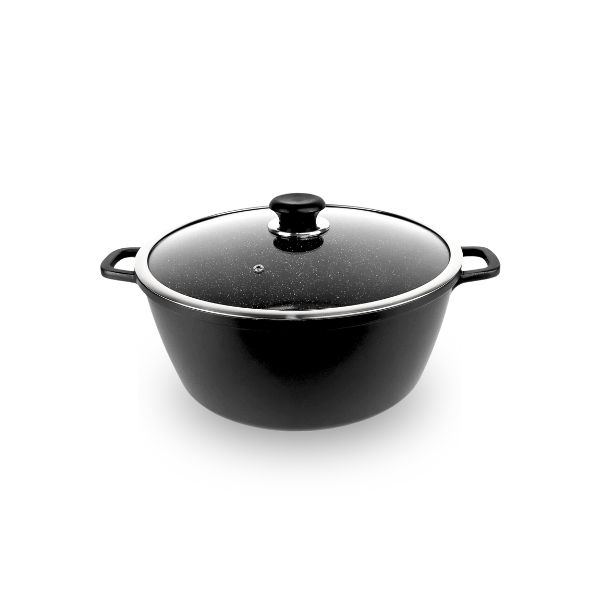 Mastercook Non-Stick Die-Cast Aluminum Deep Casserole Stock Pot - 24cm