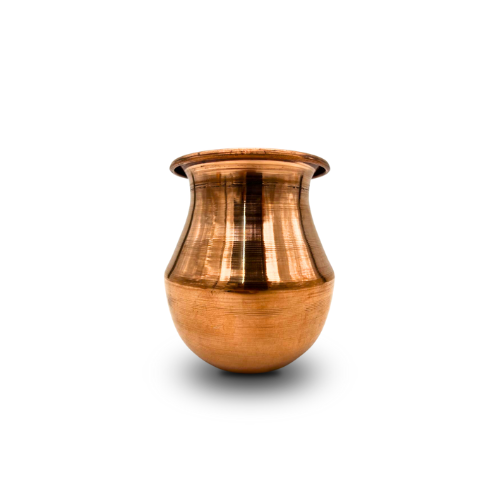 Medium Wide Pure Ayurvedic Copper Lota for Health, Festivals, Puja, and Religious Ceremonies