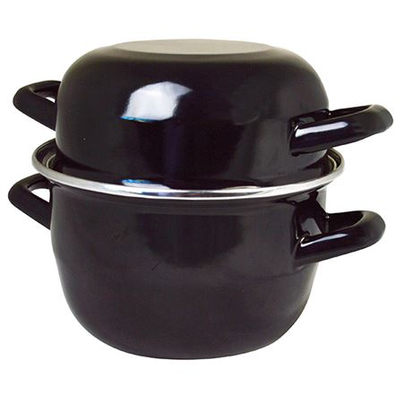 Enamel Mussel Pot 8.5in/22cm