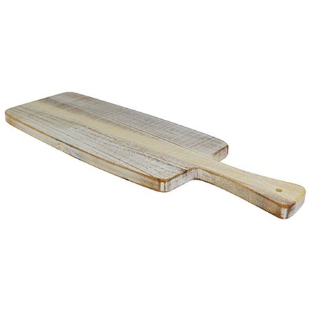 White Washed Acacia Wood Presentation Paddle - 49x16cm