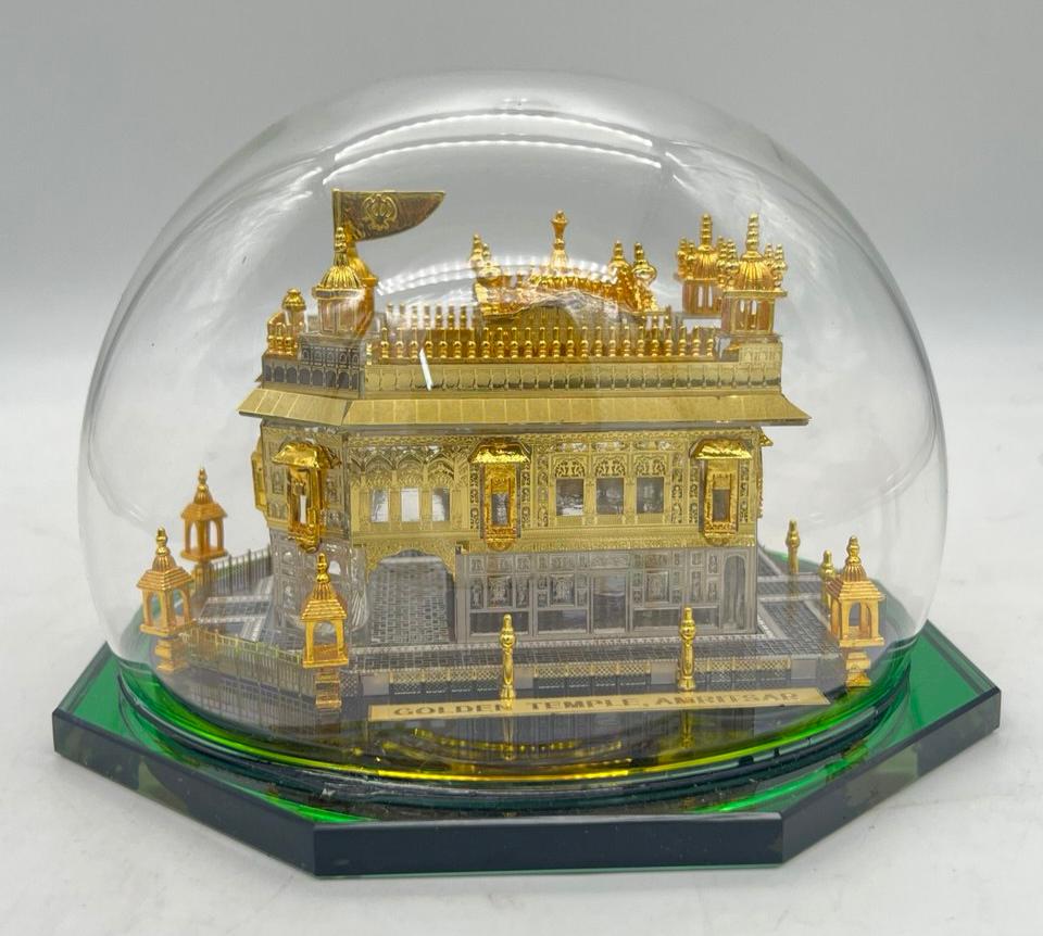 Golden Temple Religious Model in Glass Dome – Available in Three Sizes