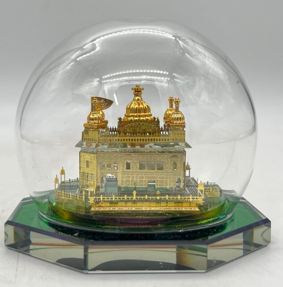 Golden Temple Religious Model in Glass Dome – Available in Three Sizes