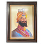 Guru Gobind Singh Ji Portrait Wall Hanging – 80cm x 60cm Large Religious Frame with Hooks