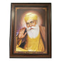 Guru Nanak Dev Ji Portrait Wall Hanging – 80cm x 60cm Large Frame with Hooks