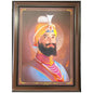Guru Gobind Singh Ji Portrait Wall Hanging – 80cm x 60cm Large Religious Frame with Hooks