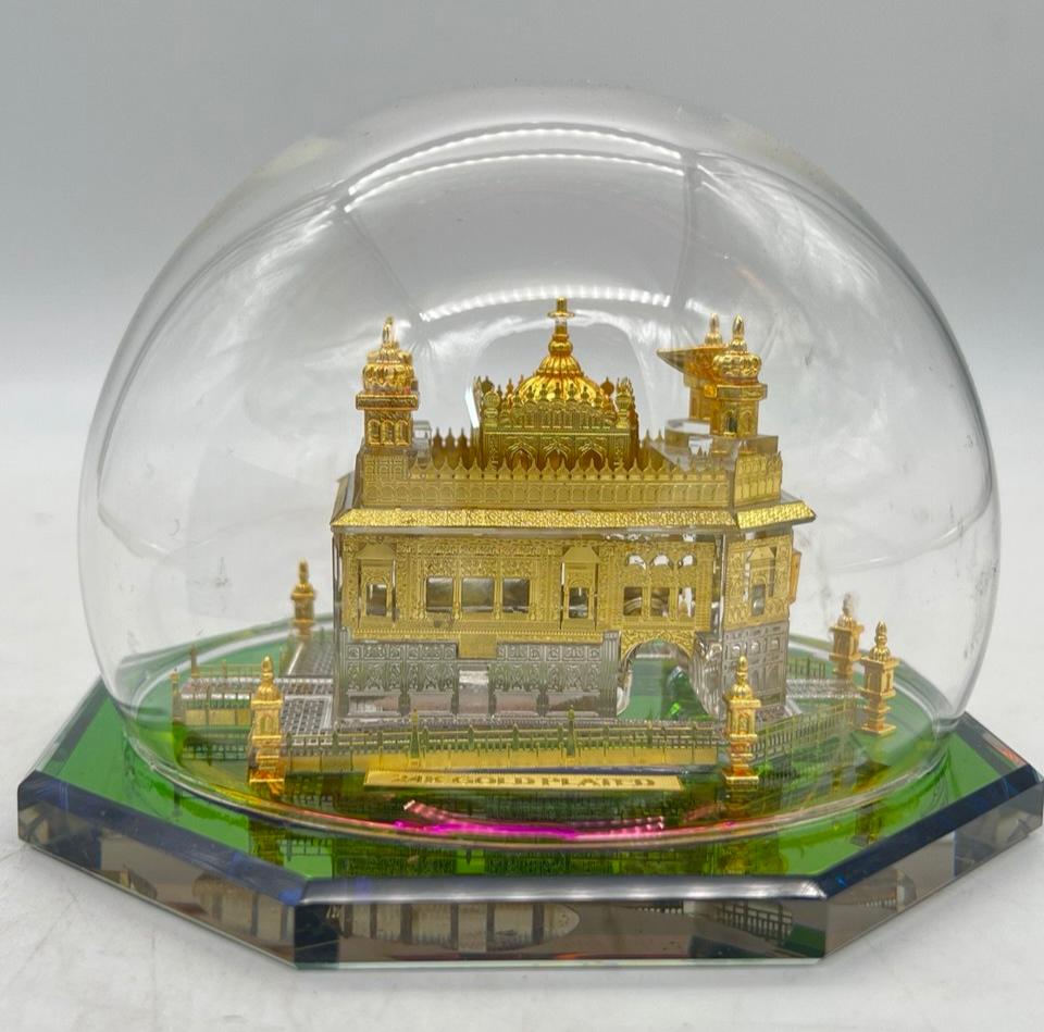 Golden Temple Religious Model in Glass Dome – Available in Three Sizes