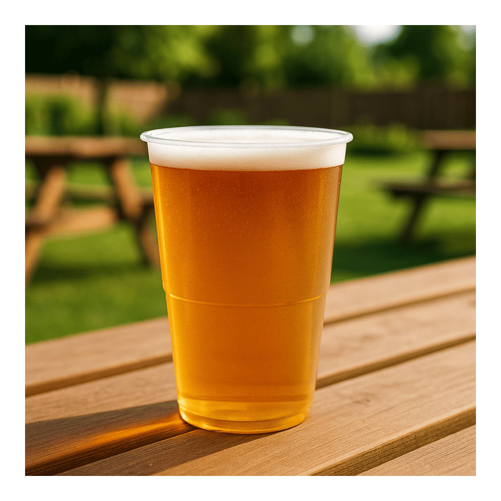 15 x Clear Plastic Pint Tumblers 280ml Reusable Strong Drinkware for Parties