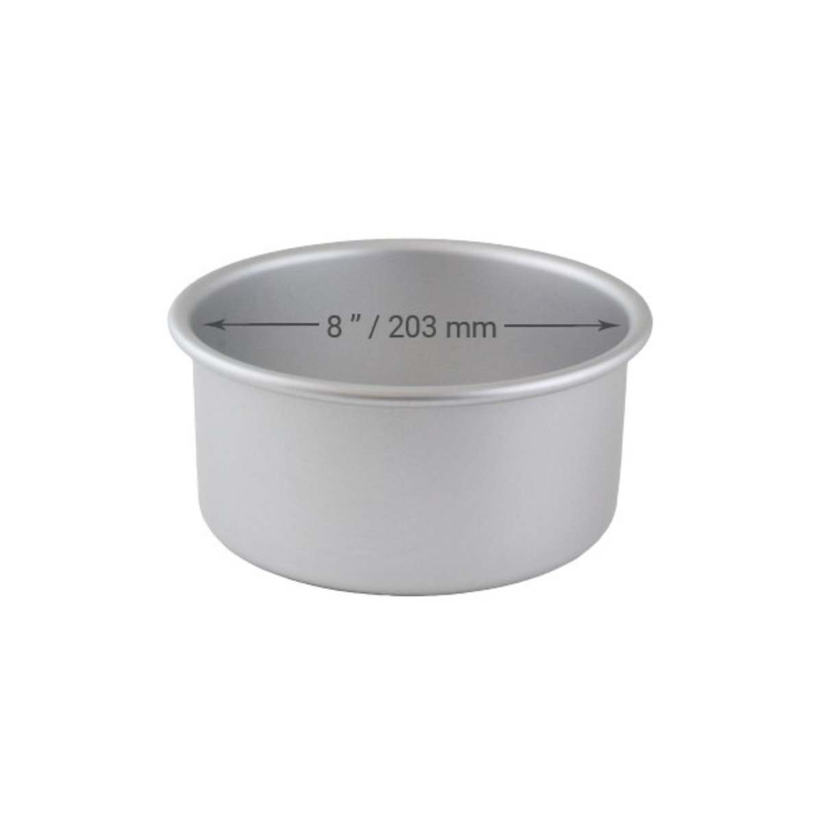 PME Small Round Cake Pan with Loose Base - Durable Non-Reactive Anodised Aluminium - 8"