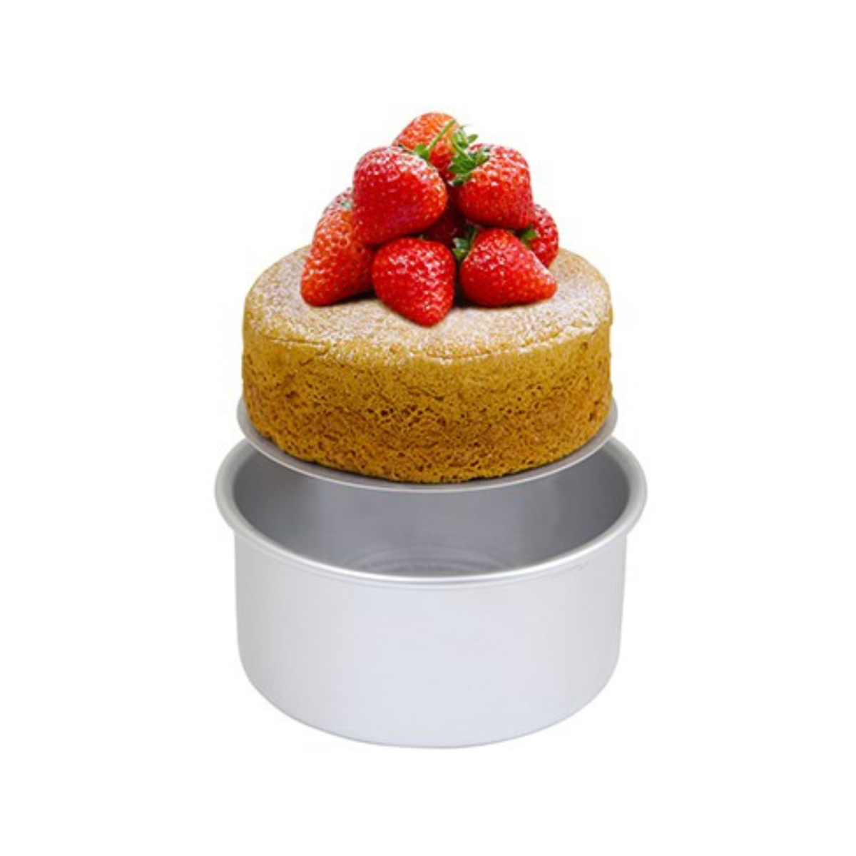 PME Small Round Cake Pan with Loose Base - Durable Non-Reactive Anodised Aluminium - 8"