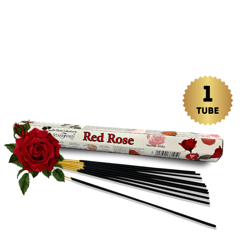 Stamford Red Rose Incense Sticks - Single Tube Pack