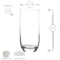 LAV Sude Glasses - Set of 3 - Available in 315ml Tumblers, 315ml Highballs, & 415ml Highballs