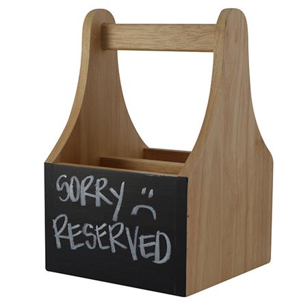 Naturals Caddy With Chalkboard - 2 Compartments