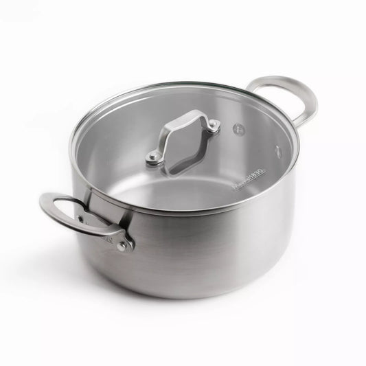 Mauviel 1830 Stainless Steel Casserole Pot, 3.2L - 20cm