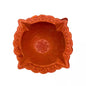 Handmade Terracotta Square Clay Diya - Pack of 4 (Two Sizes, Handcrafted, Without Wax)