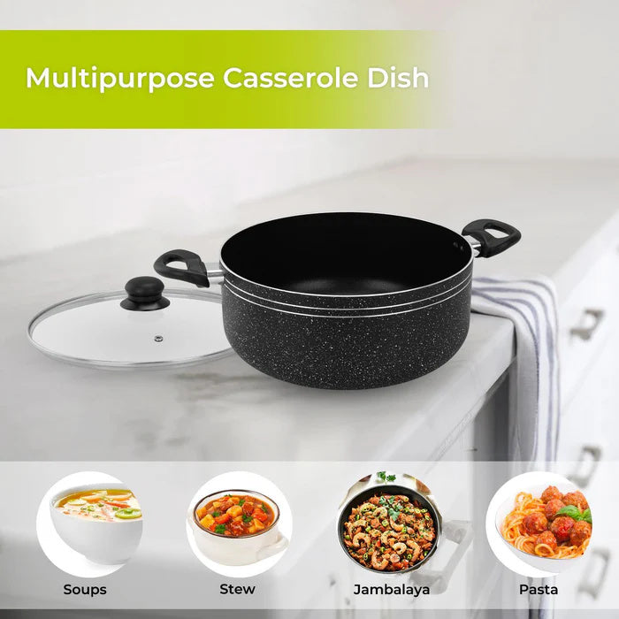 Royalford Non-Stick Casserole Dish Cooking Pot with Lid (24cm-32cm)