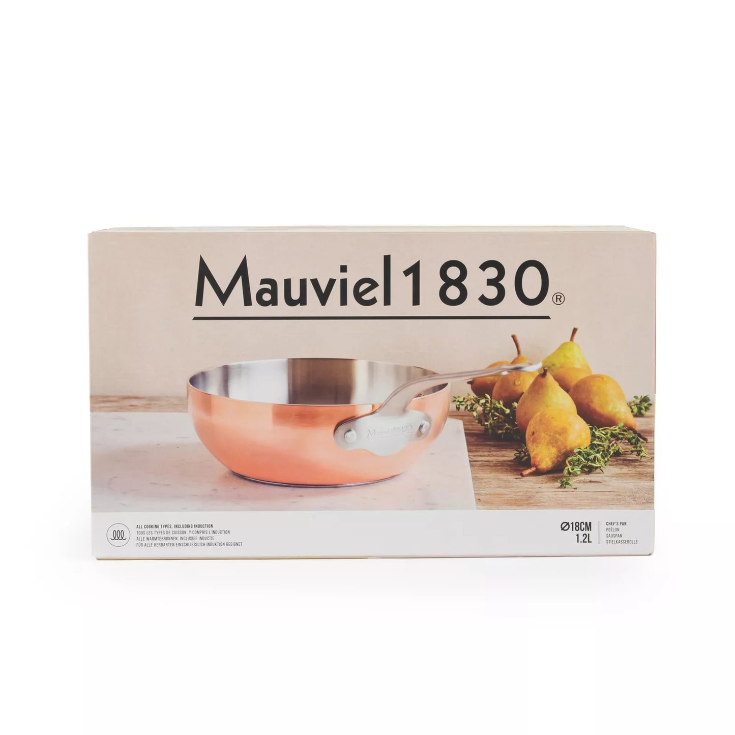 Mauviel 18cm Chef’s Pan Copper & Stainless Steel 1.2L Oven Safe