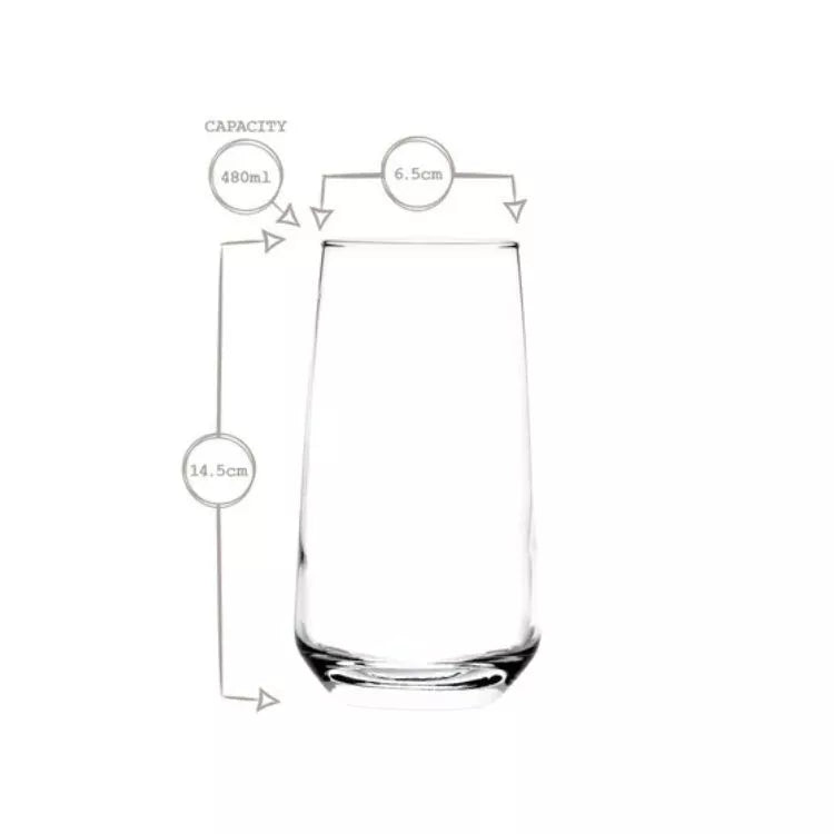 LAV Lal Highball Glasses - 480ml - Set of 3