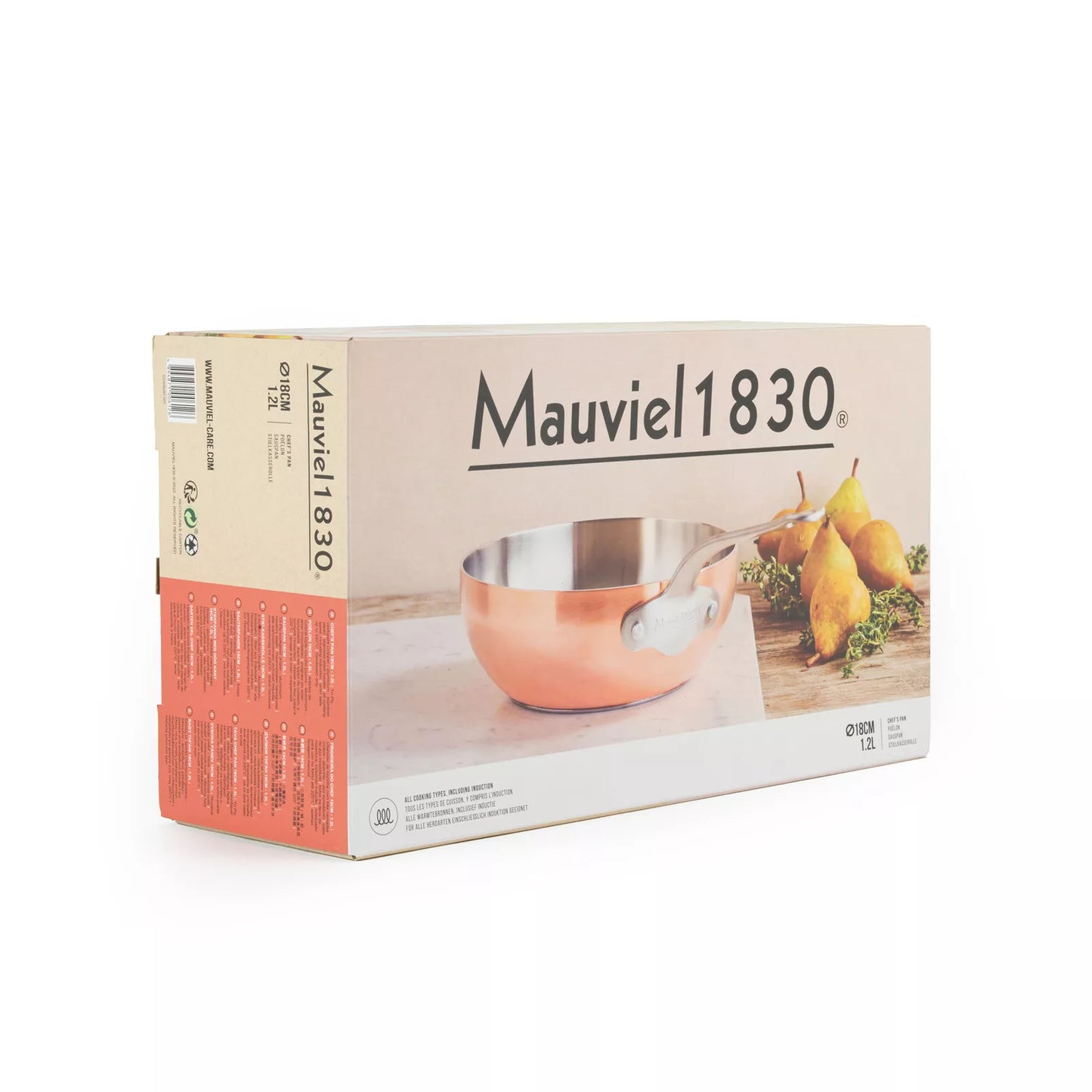 Mauviel 18cm Chef’s Pan Copper & Stainless Steel 1.2L Oven Safe