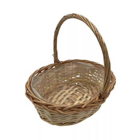 Oval Wicker Picnic Basket - Single Handle - 4 Sizes