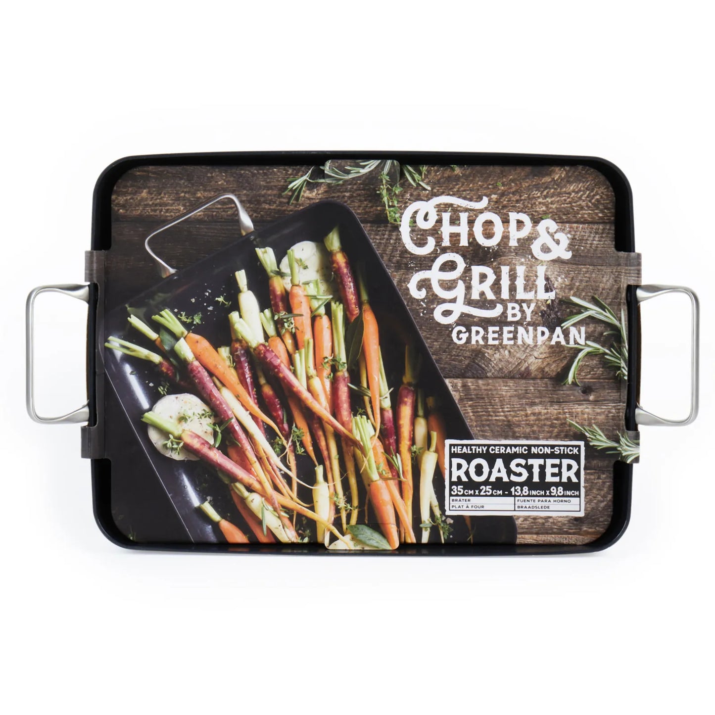 GreenPan Roasting Tin – Ceramic Non-Stick Coating – 35 x 25 cm