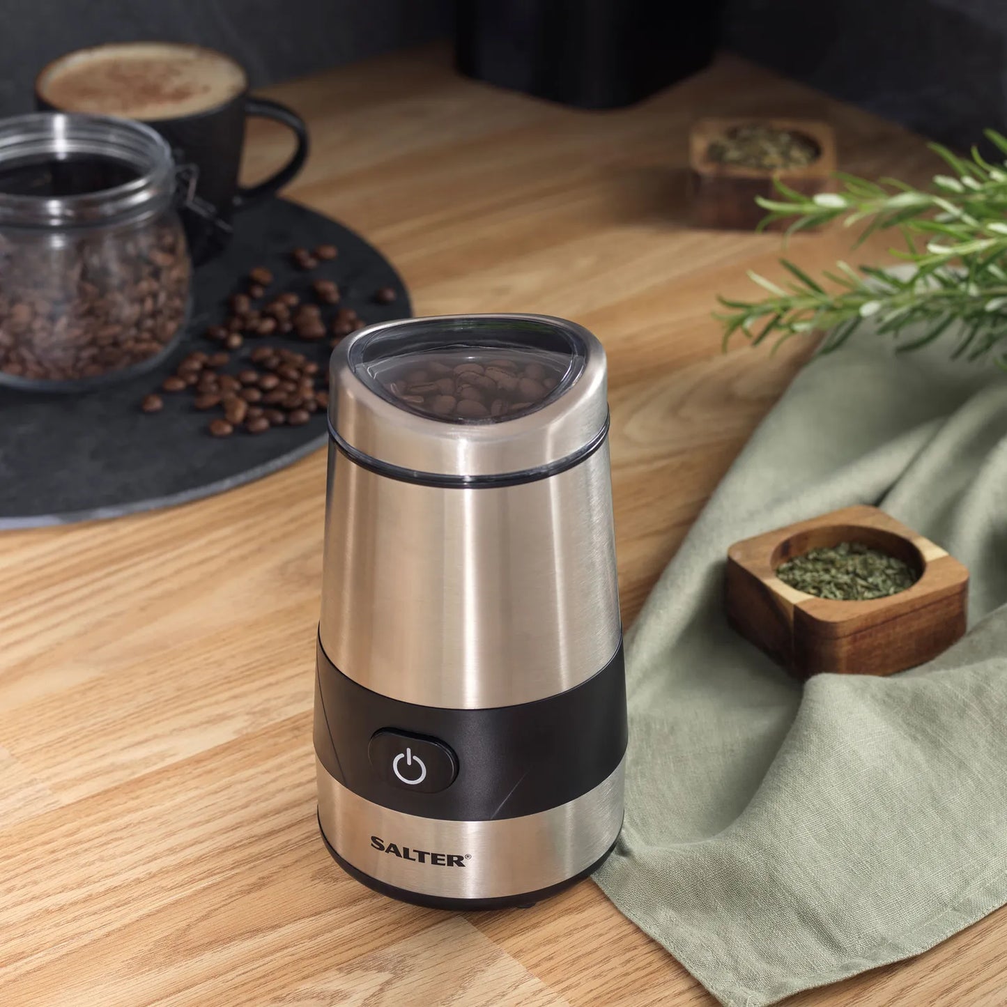 Salter Electric Coffee Bean & Spice Grinder – 60g, 200W