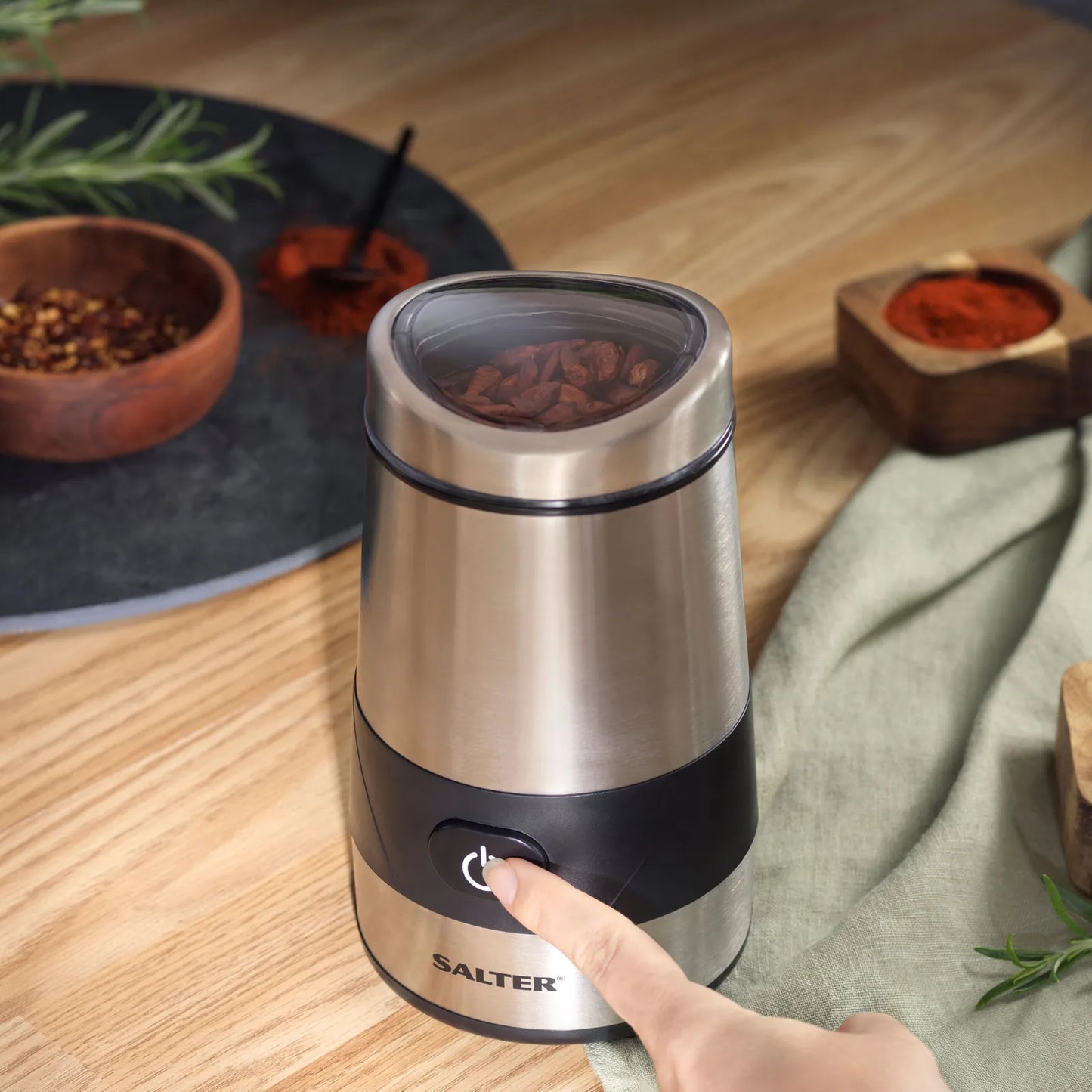 Salter Electric Coffee Bean & Spice Grinder – 60g, 200W