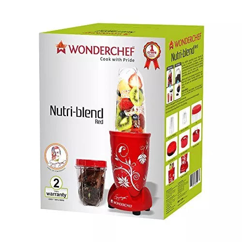 Wonderchef Red Nutri-Blend Mixer Grinder 2 Jars, 400W