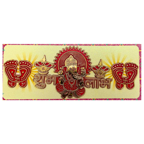 Diwali Decorations Set of 3 Shubh Laabh Religious Stickers