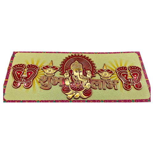 Diwali Decorations Set of 3 Shubh Laabh Religious Stickers