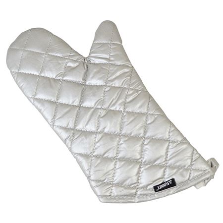 Grey Silicone Oven Mitt 17"