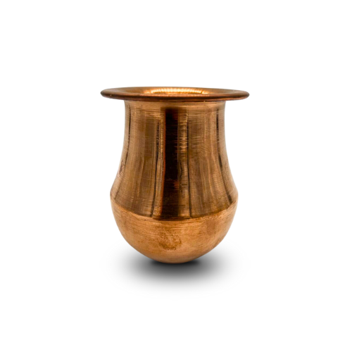 Medium Long Pure Ayurvedic Copper Lota for Health, Festivals, Puja, and Religious Ceremonies