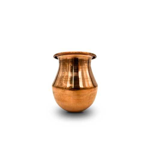 Small Wide Pure Ayurvedic Copper Lota for Health, Festivals, Puja, and Religious Ceremonies