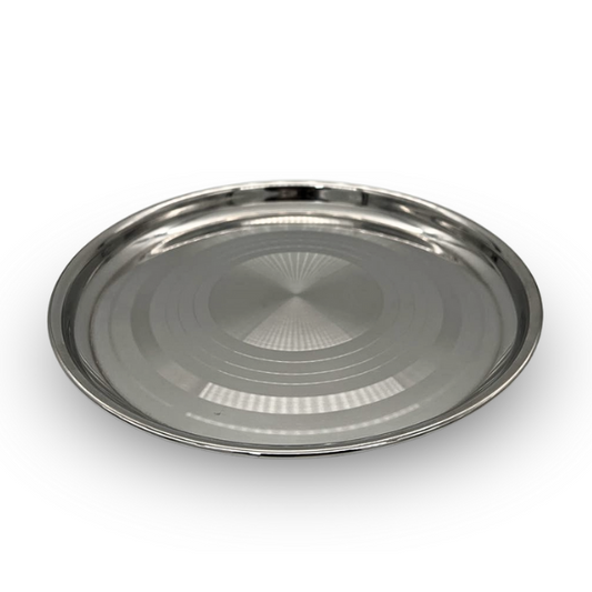 Stainless Steel Round Tray/Thali/Plate 25cm