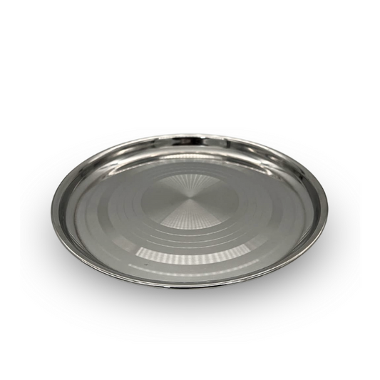 Stainless Steel Round Tray/Thali/Plate 20.5cm