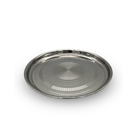 Stainless Steel Round Tray/Thali/Plate 15.5cm