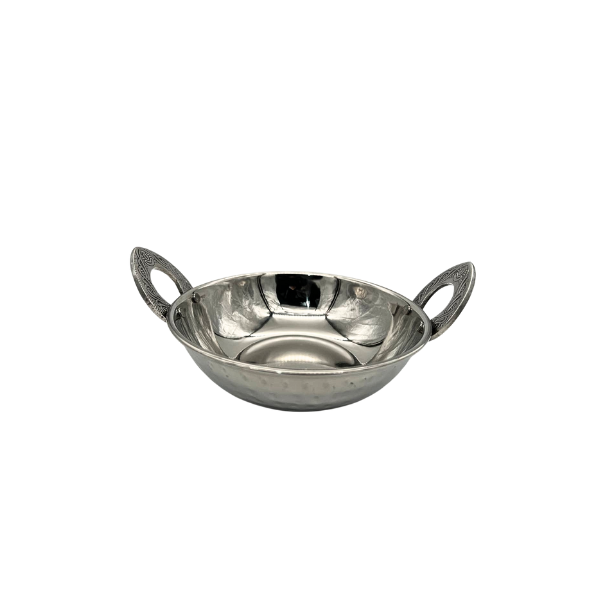 Medium Stainless Steel Serving Dish With V Handle