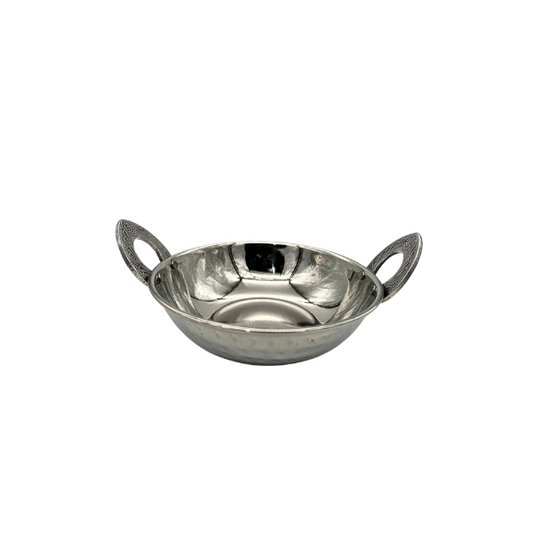 Large Stainless Steel Serving Dish With V Handle